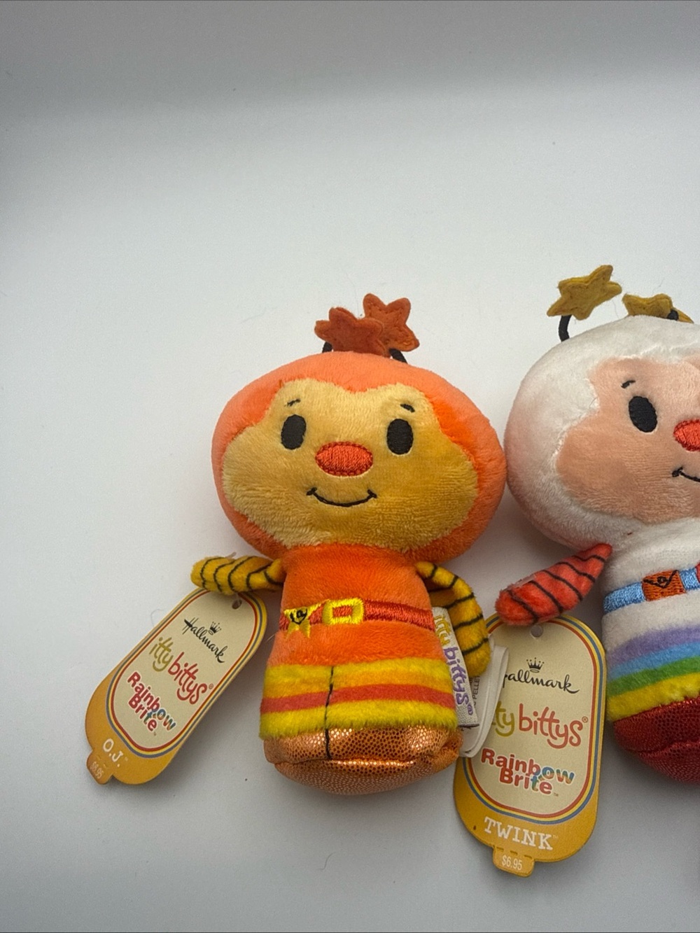 Hallmark Itty Bittys Rainbow Brite Sprites Twink and O.J. plush 4" W/ Tags - Picture 3 of 15